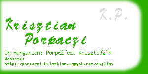 krisztian porpaczi business card